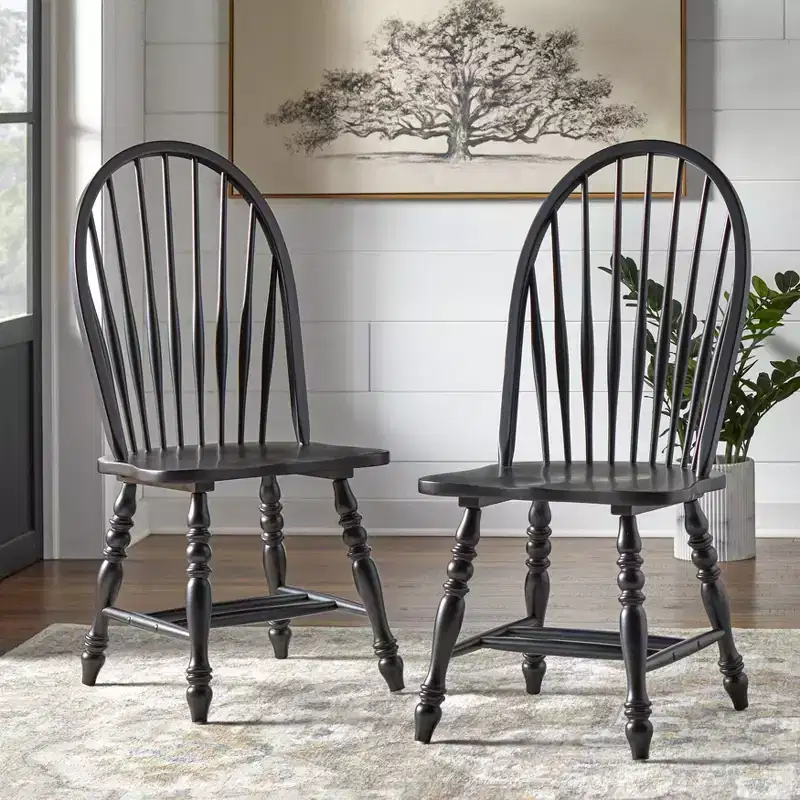 Lifestorey Set of 2 Kingsley Farmhouse Big Windsor Dining Chair