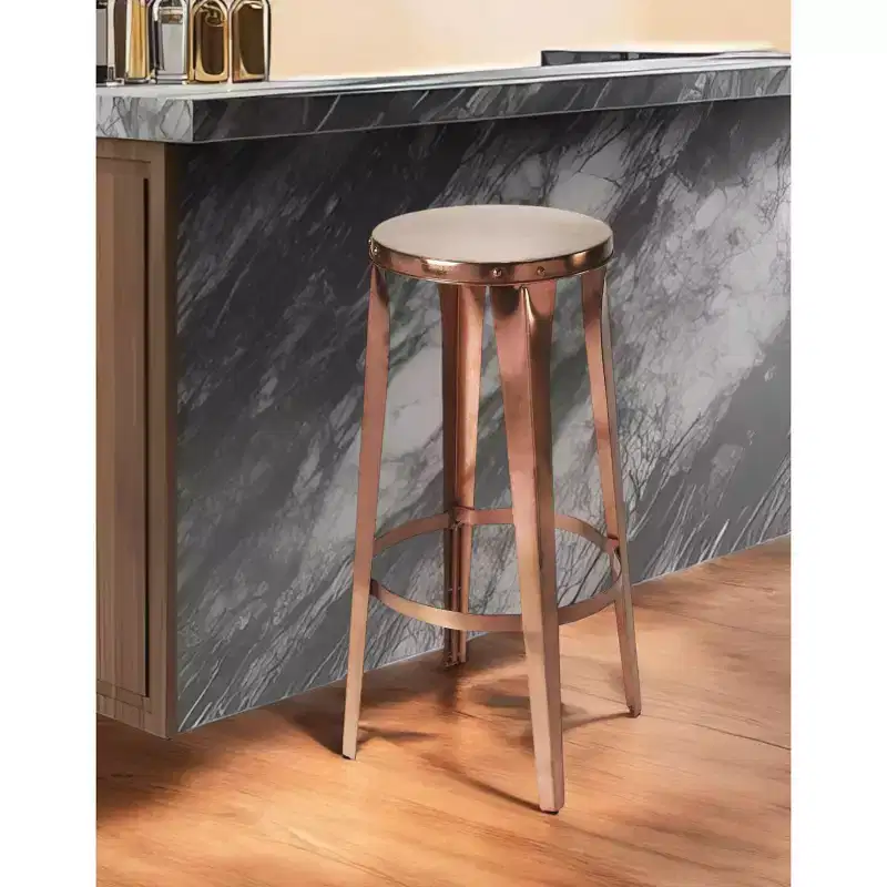 30 Copper Iron Backless Bar Height Bar Chair