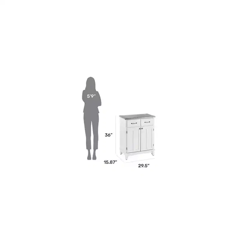 Stainless Top Sideboard buffet Servers - Home Styles