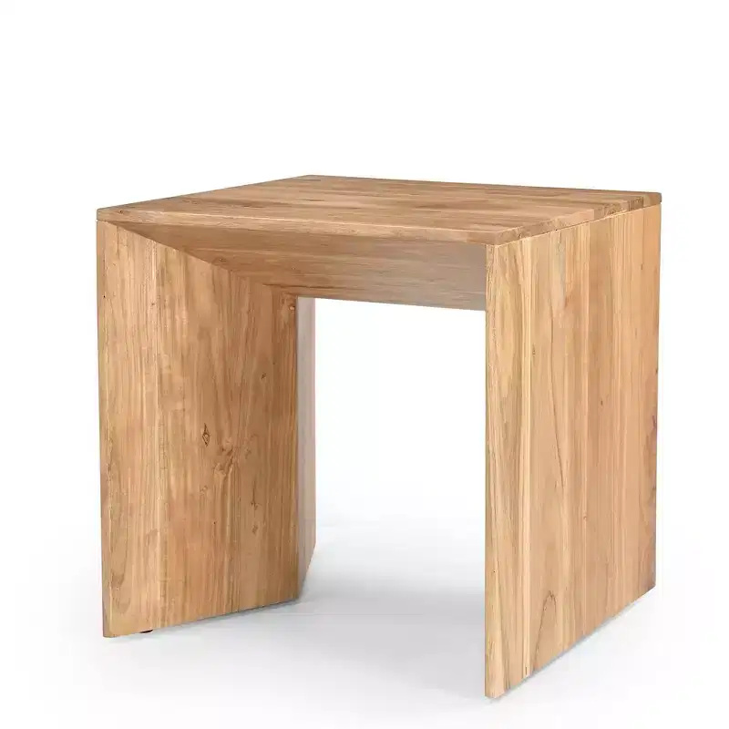 Jofran,Lux Solid Wood Modern Angled End Table