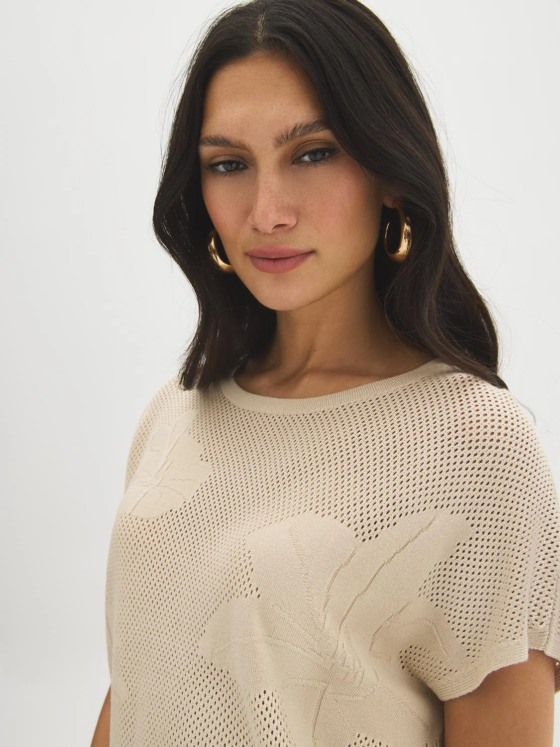 Crochet Cap Sleeve Sweater Top