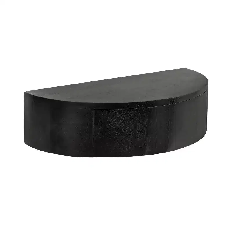Kate & Laurel All Things Decor 20x11x6 Reid Floating Wood Shelf Black