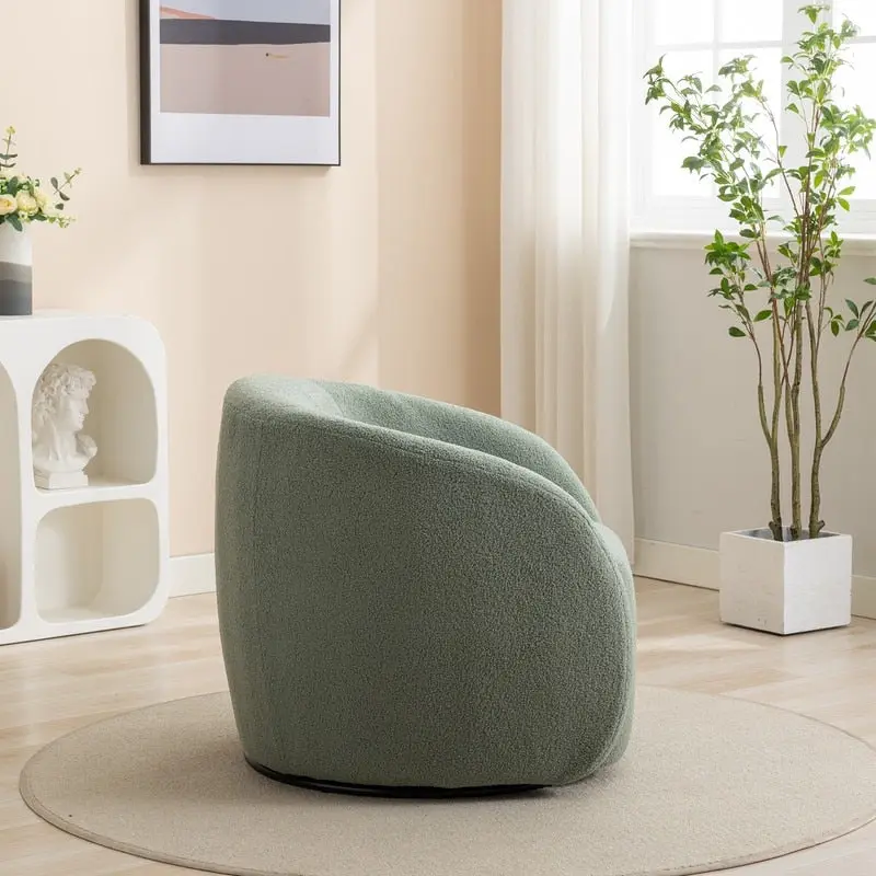 SEYNAR Modern Glam Upholstered 360 Degree Swivel Accent Armchair