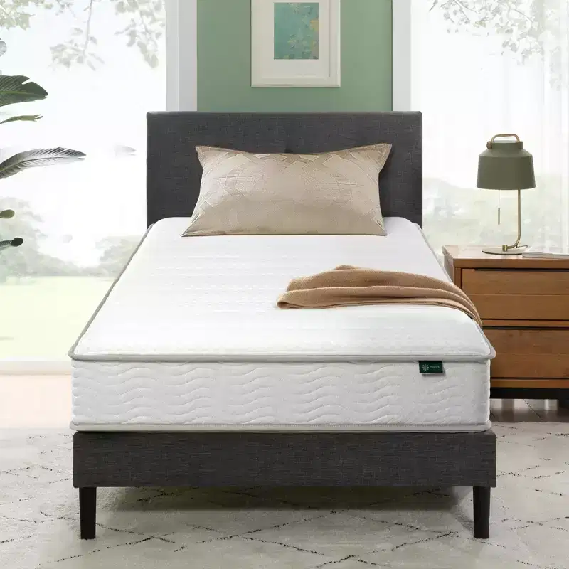 Zinus 6 Inch Foam and Spring Hybrid Mattress [New Version], Twin, Medium Firmness, Durable Support, Certified Safe Foams & Fabric, Mattress in A Box