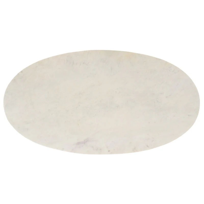 Marble Coffee Table (Fully Assembled) - 39 In. W x 21 In. D x 18.3 In. H - 39Wx21Dx18H