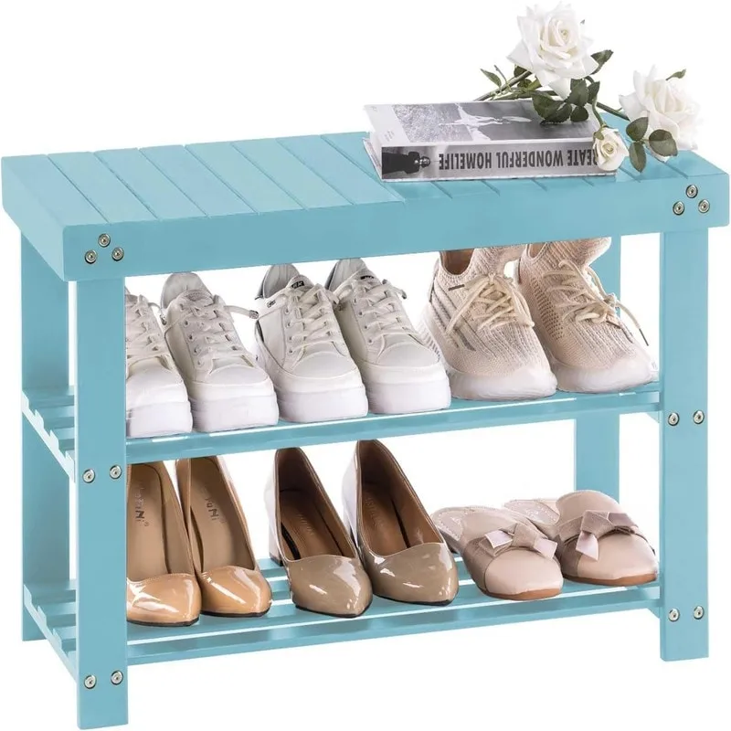 3-Tier Shoe Rack Bench - 11D x 27.6W x 17.7H