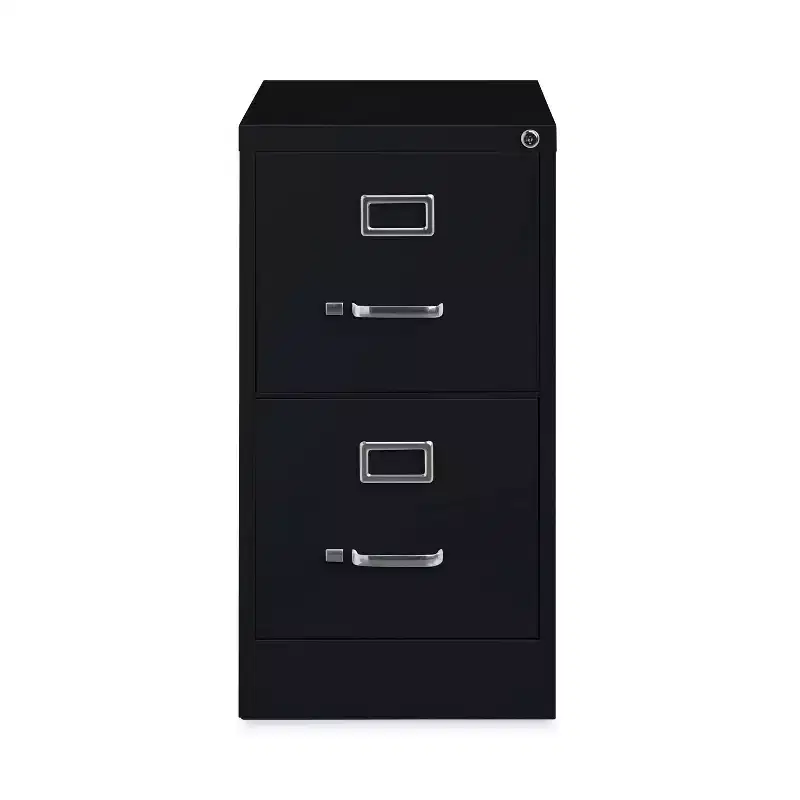 Alera Two-Drawer Economy Vertical File, Letter-Size File Drawers, Black, 15 x 22 x 28.37