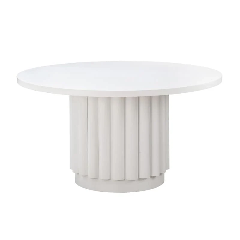 Kali 55 White Round Dining Table