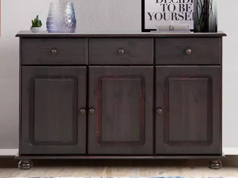 RealRooms Chester Sideboard with 3 Drawers and 2 Cabinets