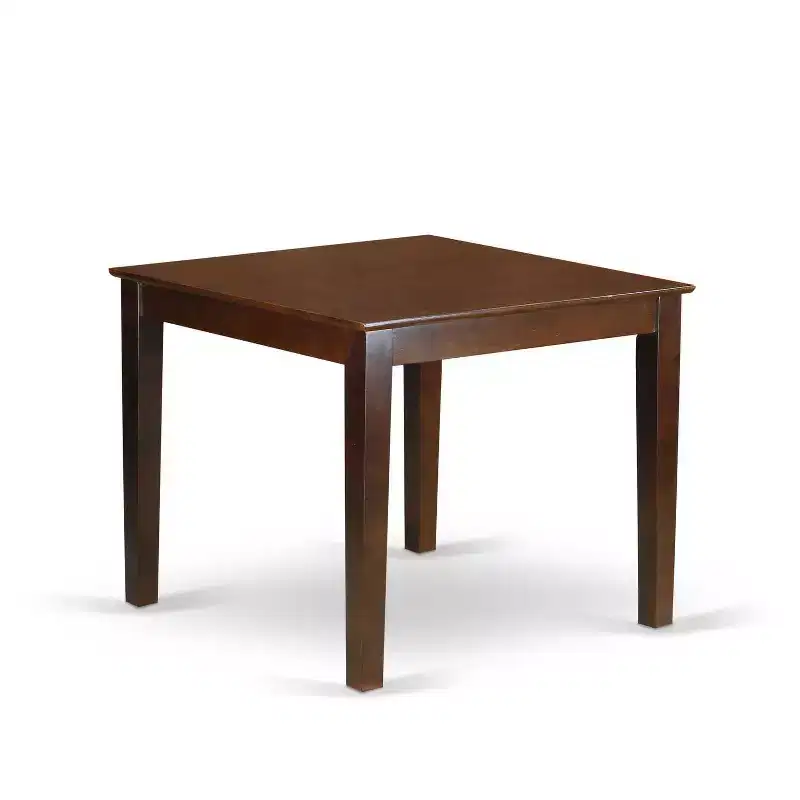 3-Piece Mahogany Finish Square Solid Wood Top Dining Table Set