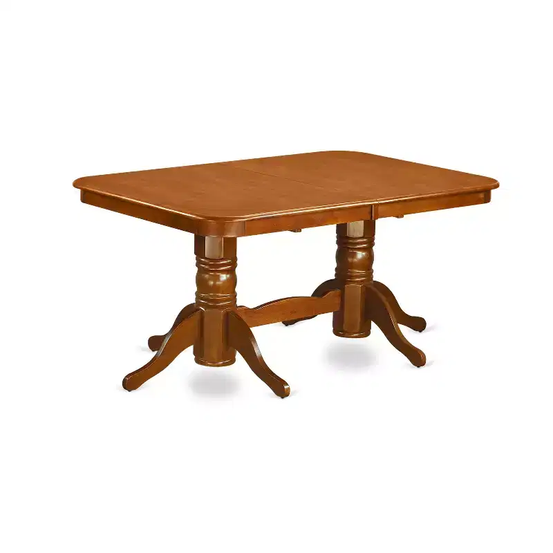 HomeStock Dining Table Set, Saddle Brown