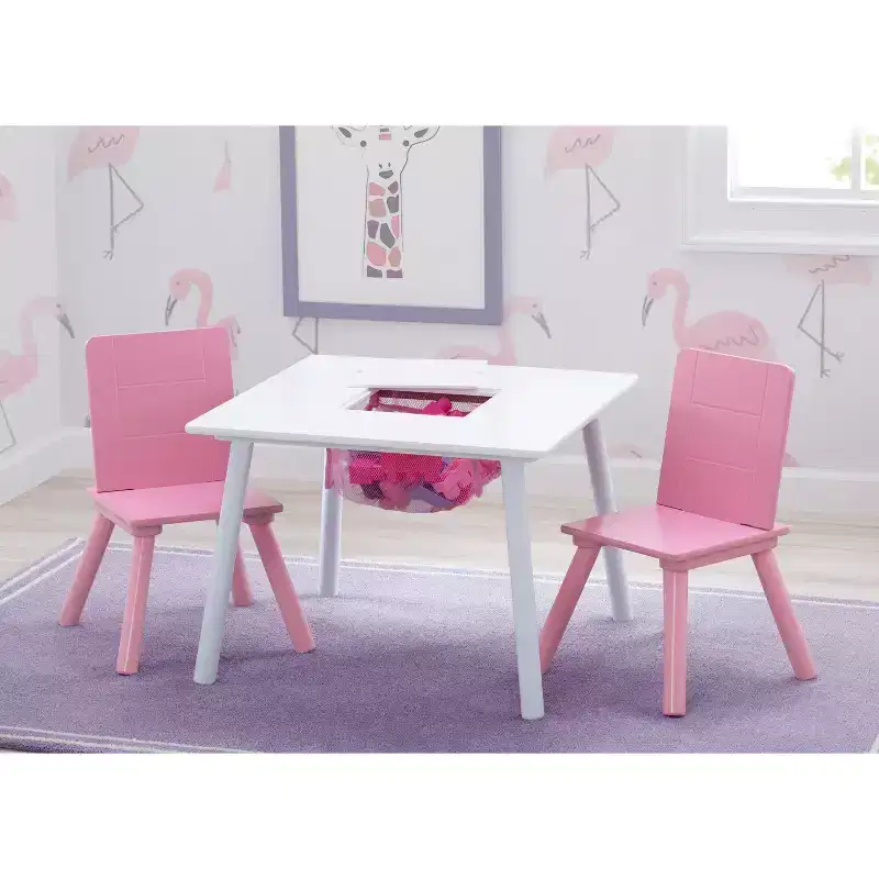 Delta Children Kids Table and 2 Chair Set with Storage