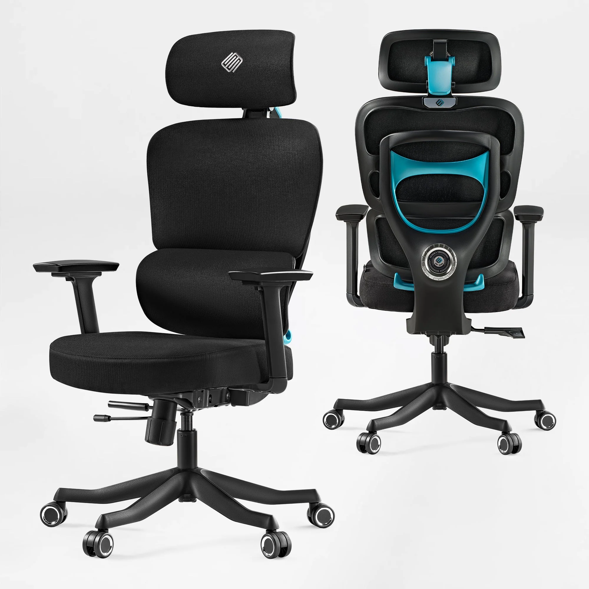 High-Back Mesh Office and Gaming Chair, Black