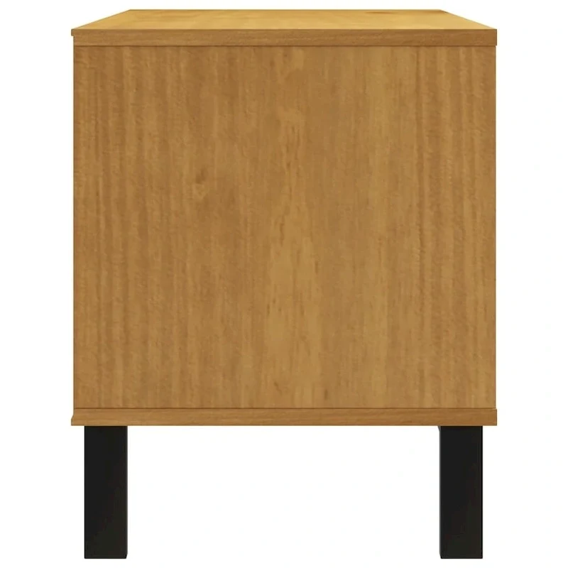 Solid Pine Wood TV Stand with Drawers – 43.3 x 15.7 x 19.7 in.
