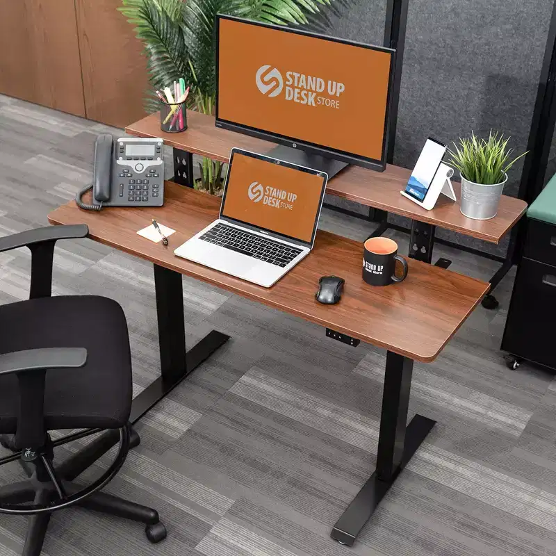 Programmable Electric Two-Tier Compact Standing Desk, 48