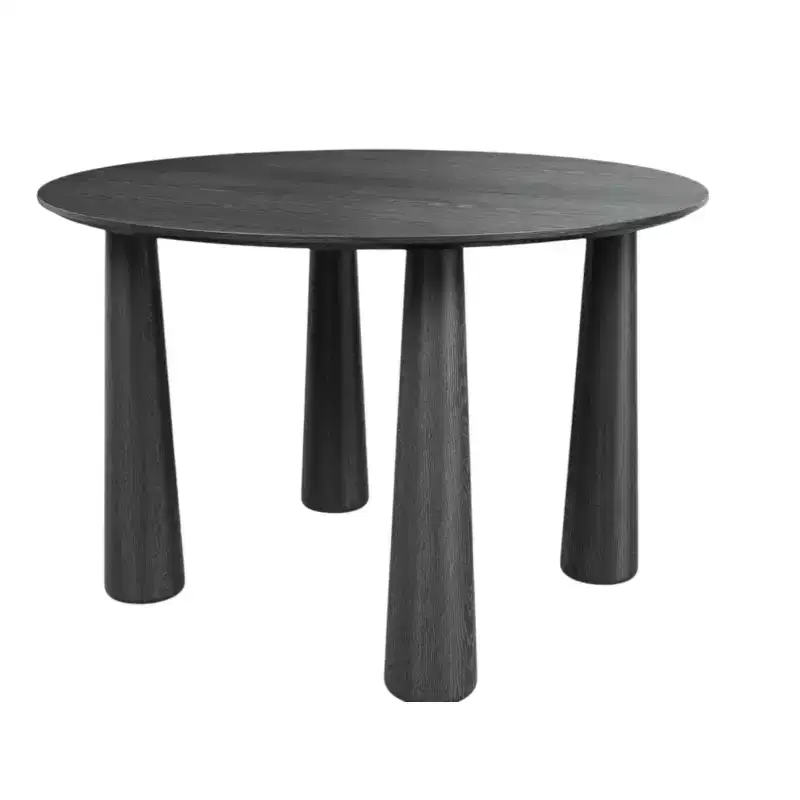 HomeRoots 67 Black Solid Wood Oval Dining Table