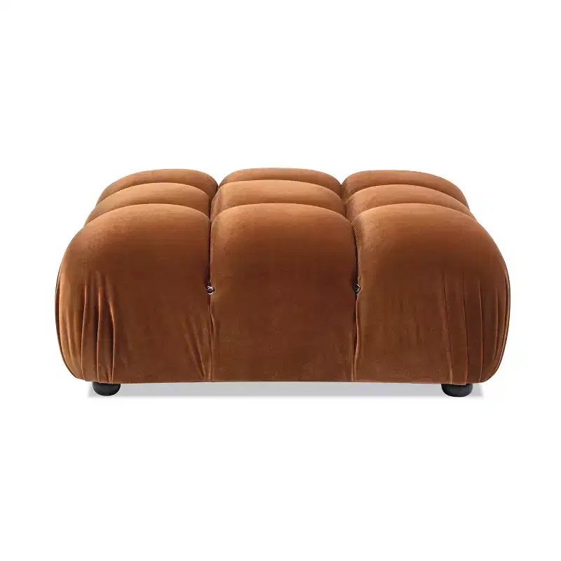 Jennifer Taylor Home Marcel 36 Bubble Modular Modern Cocktail Ottoman, Olive Green Performance Velvet
