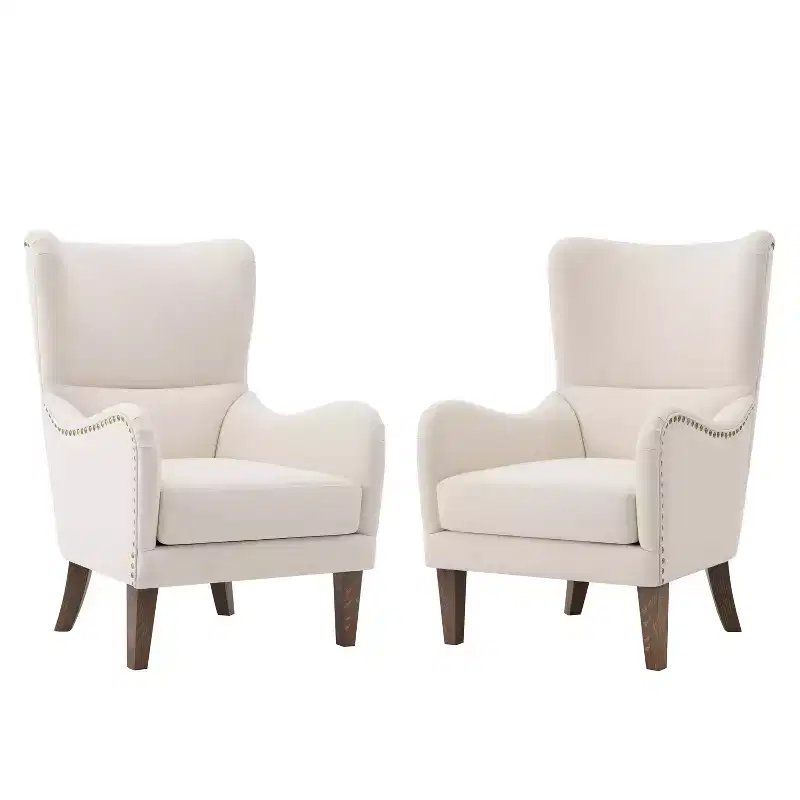 Christopher Knight Home Salerno Contemporary Microfiber Wingback 41 High Back Club Chair