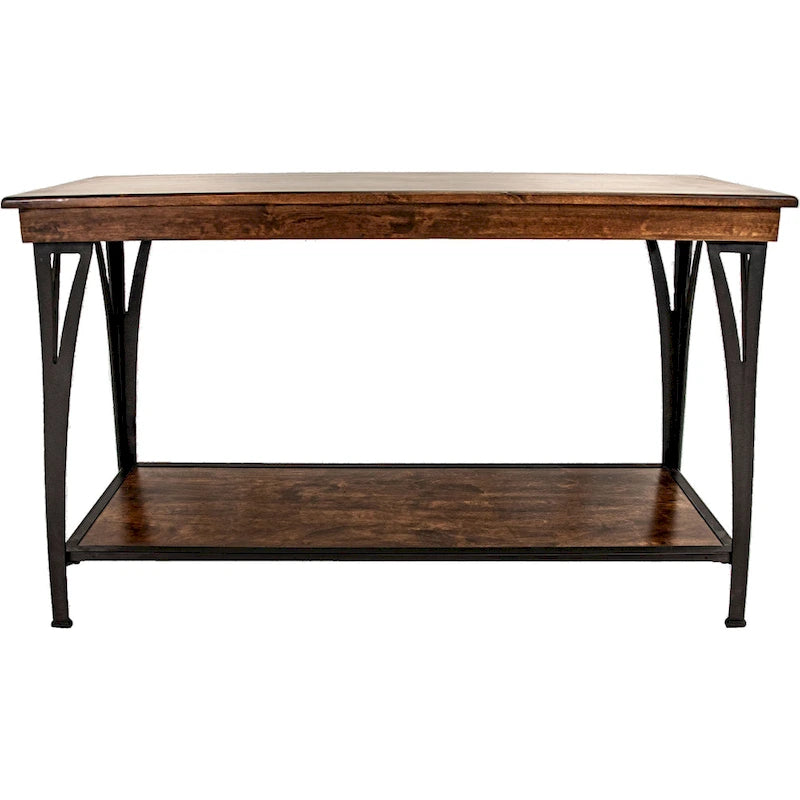 The Copper Finish 1-shelf Sofa Table