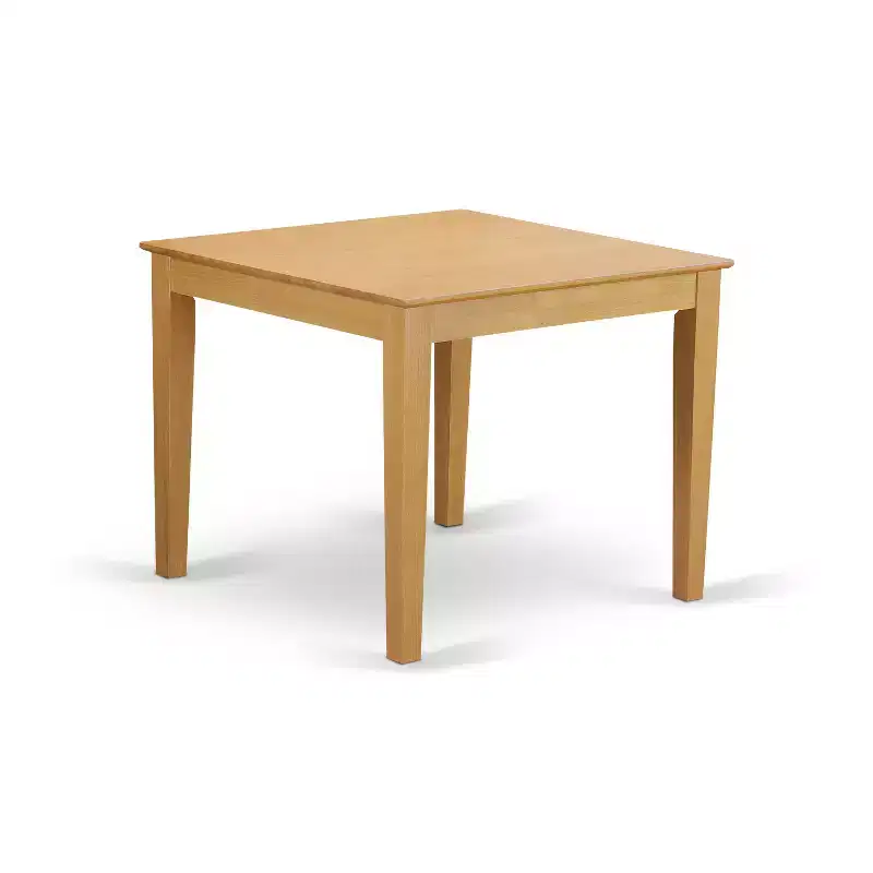 5-Piece Natural Oak Finish Solid Wood Top - Dining Room Set - Seats 4