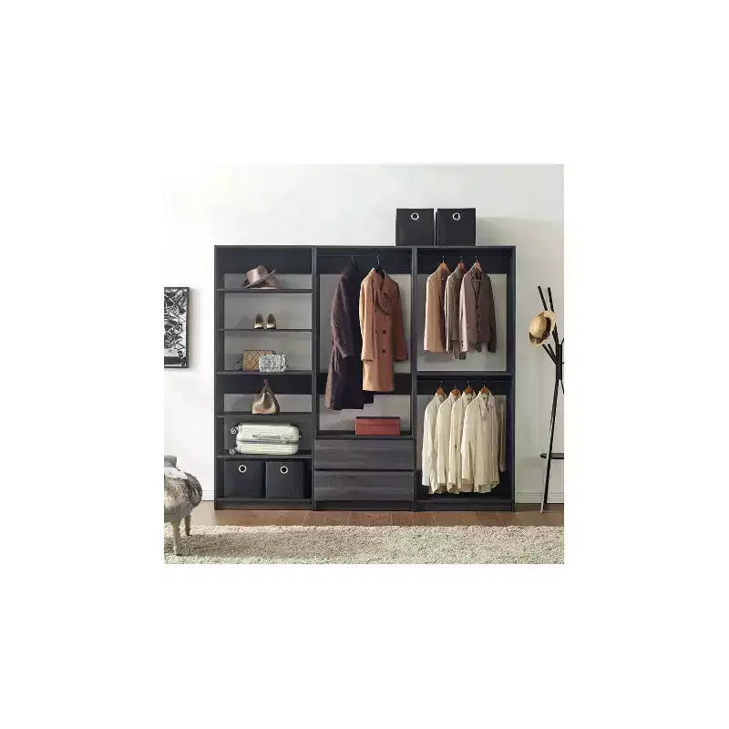 Freestanding Walk in Wood Closet System