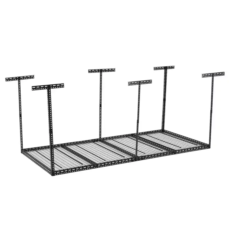 4x6 Overhead Garage Storage Rack  Heavy Duty Metal Ceiling Shelving, Adjustable Organization System for Garage  330lb Capacity, Easy Install