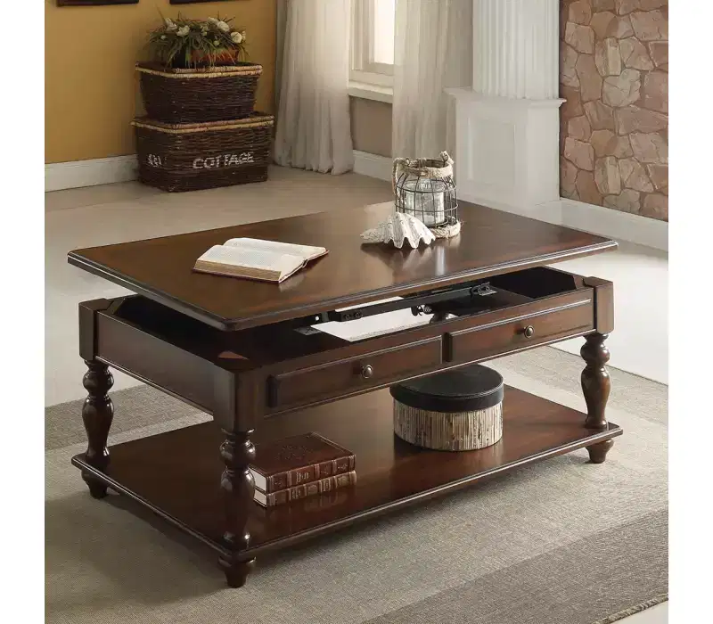 Lift-Top Coffee Table with Hidden Storage