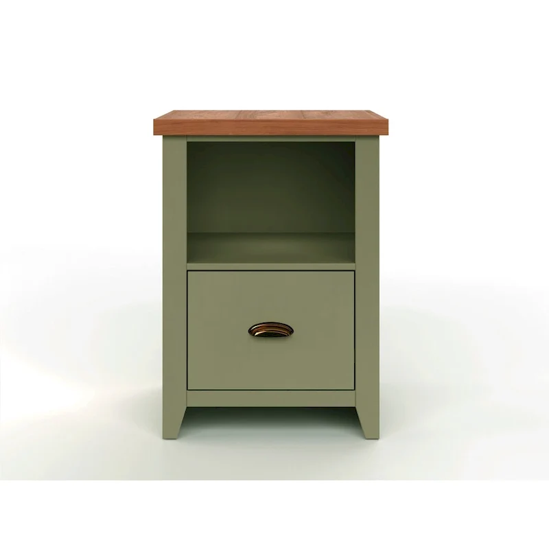 Modern Farmhouse 22 inch 1-drawer file, No Assembly Required, Two-Tone Finish