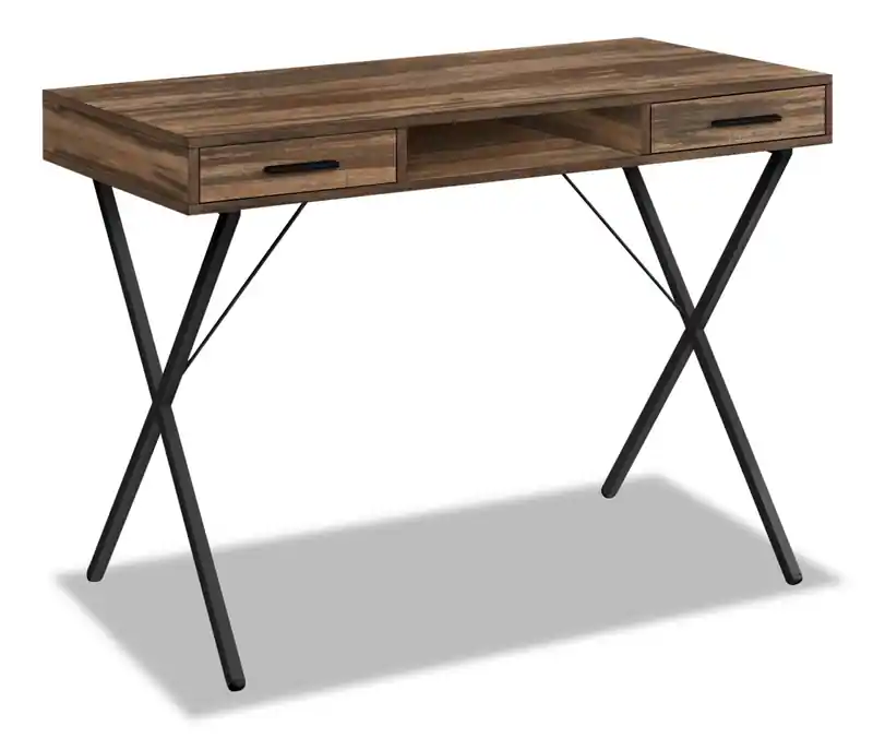 42 Office Desk with 2-Drawers & Cubbyhole