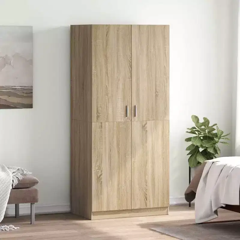 Compact Engineered Wood Wardrobe