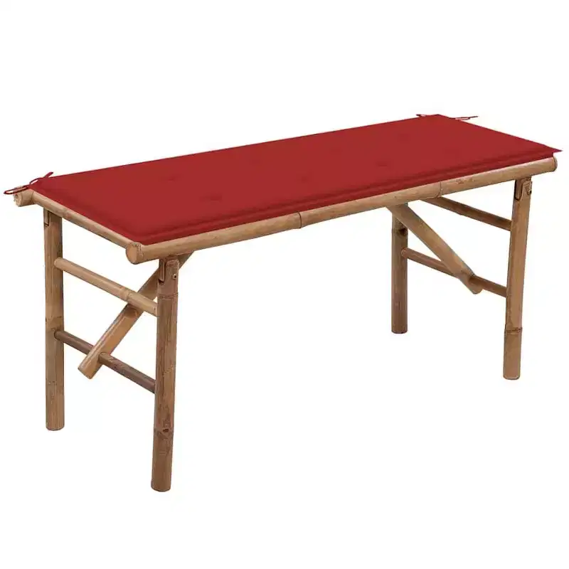 vidaXL Garden Bench Natural Bamboo Medium Foldable