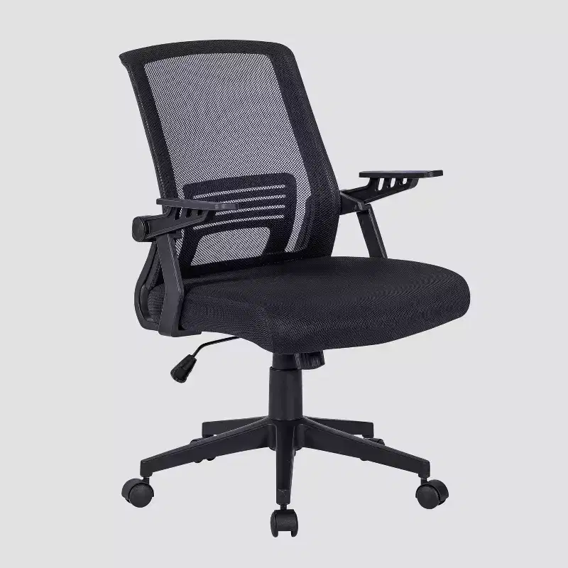 Ergonomic Mesh Office Chair Black – Adjustable Arms, Lumbar Support, 200 lb, 2-Year Warranty