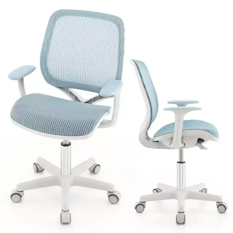 Kids Swivel Mesh Desk Chair Adjustable Height for Ages 6-15