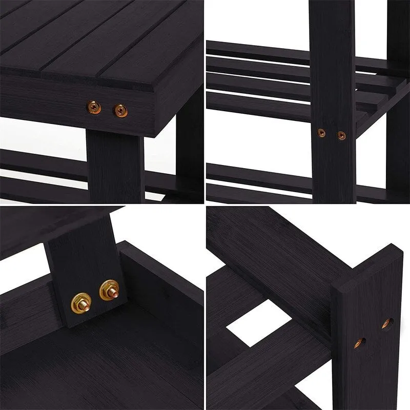 3 Tier Shoe Rack Small Bench - 11D x 27.6W x 17.7H
