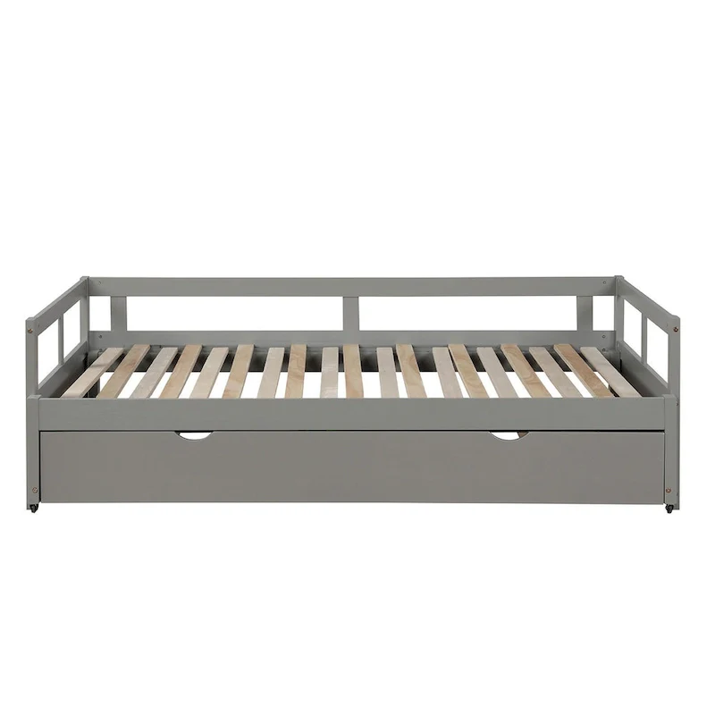 Grey Twin Pine Daybed with Trundle