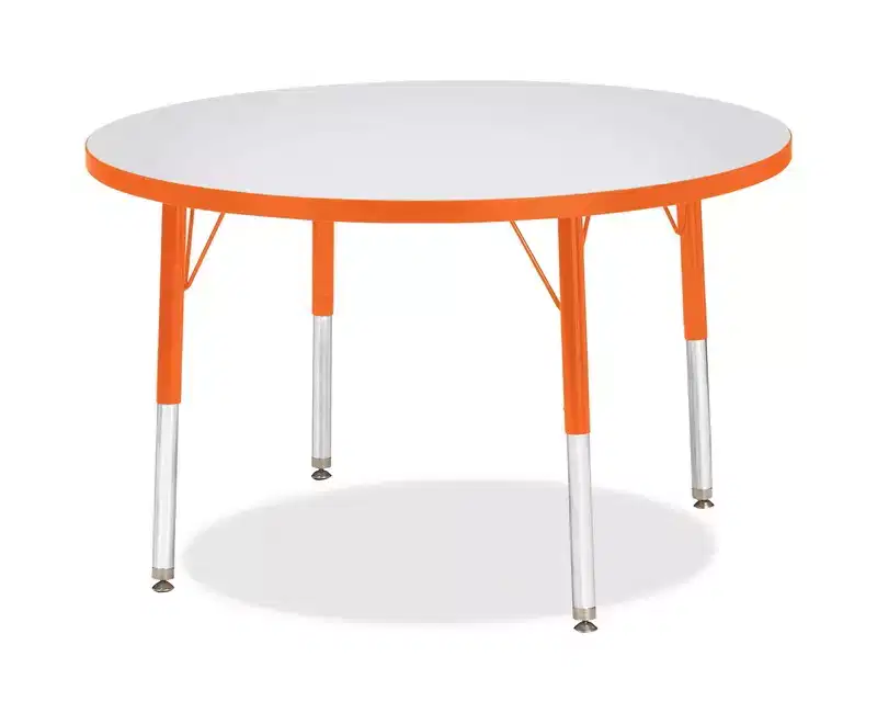 Jonti-Craft Berries Elementary Height Color Edge Round Table (36 x 36) in Orange