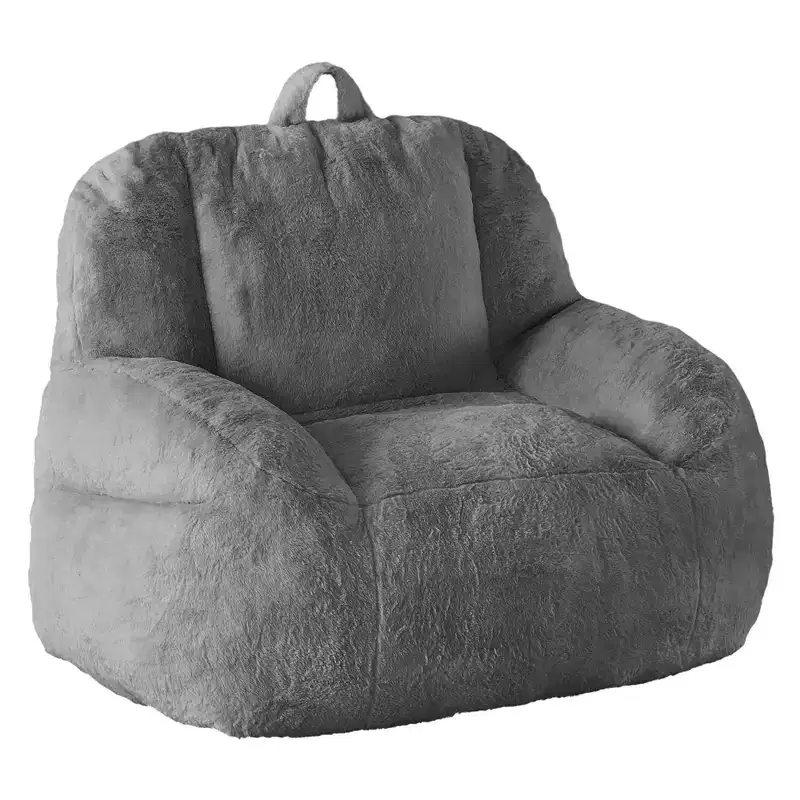 Giant Faux Leather Beanbag Sofa Chair with Padding and Handles for Living Room