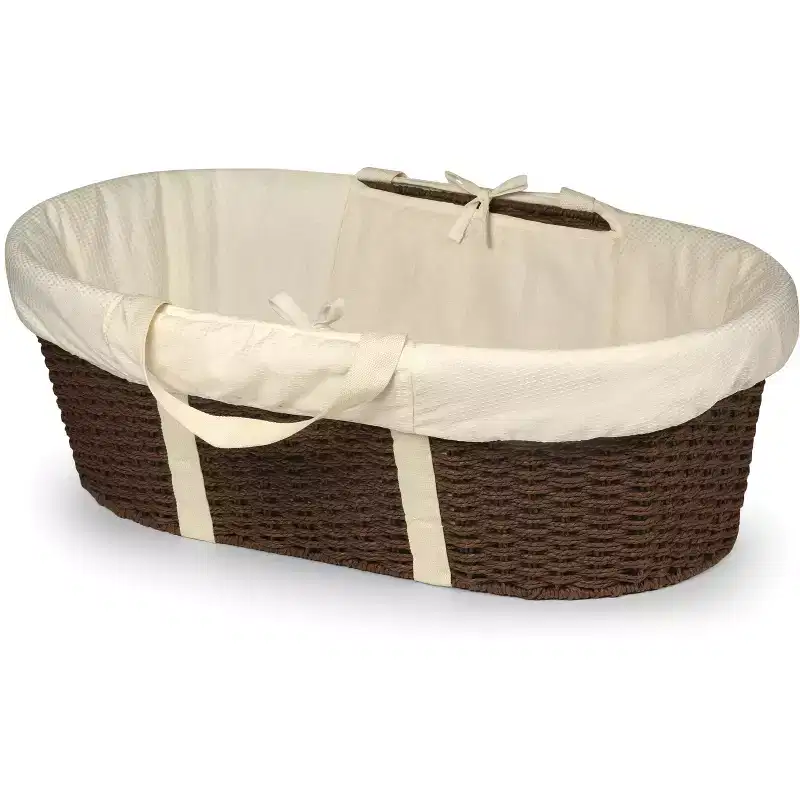 Badger Basket Wicker-Look Woven Baby Moses Changing Basket