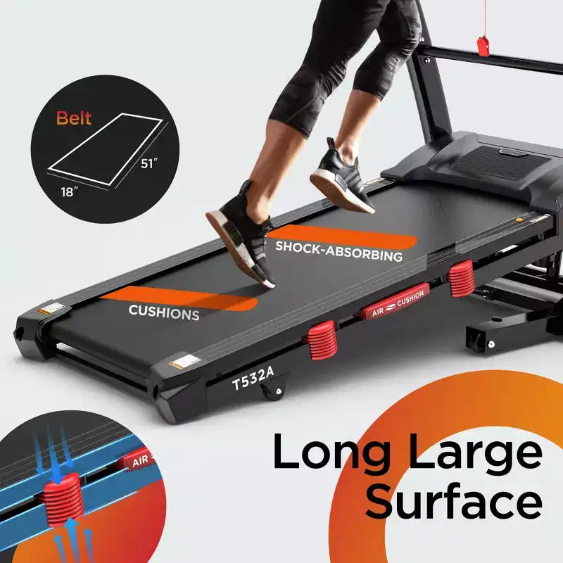 Electric Treadmill on Sale,Dual Motor Running Machine for Home with 0-20% Auto Incline,4.9HP Folding Treadmills for Walking,Incline Treadmill