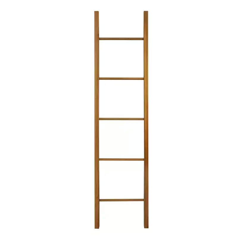 Decorative Ladder Natural Cherry - Flora Home: Solid Wood Towel Holder, 5-Rung Design