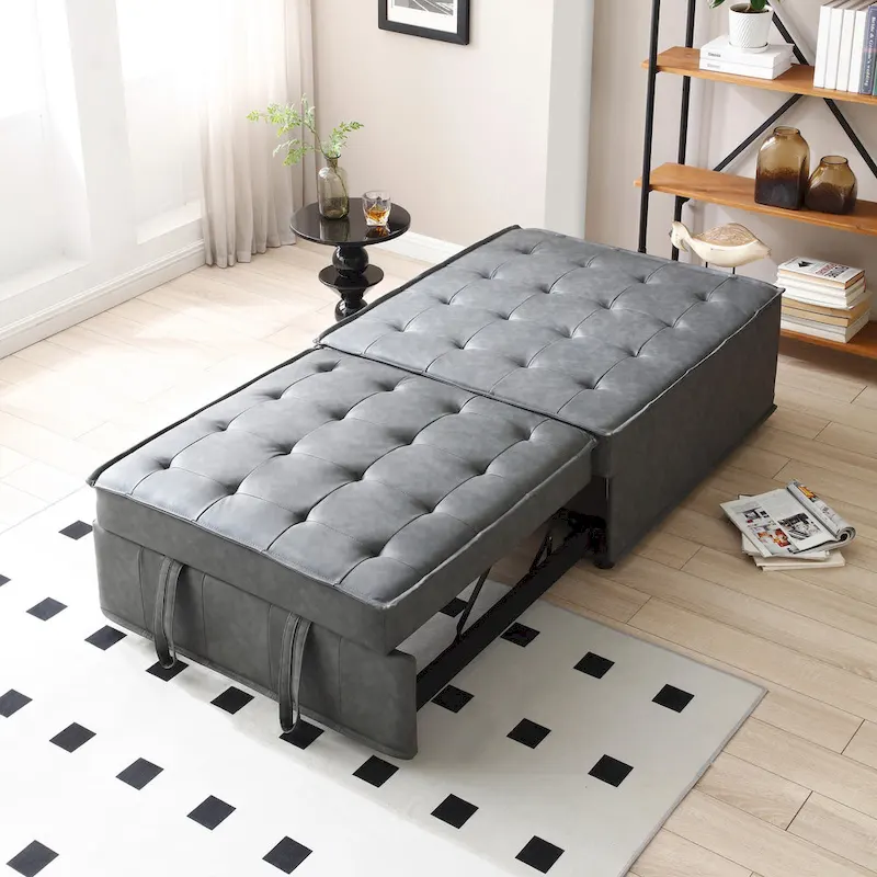 Convertible Ottoman Sofa Bed with Removable Backrest