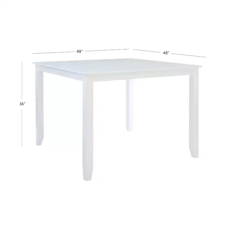 Shelby Solid Wood Traditional Square Counter Height Dining Table White - Powell