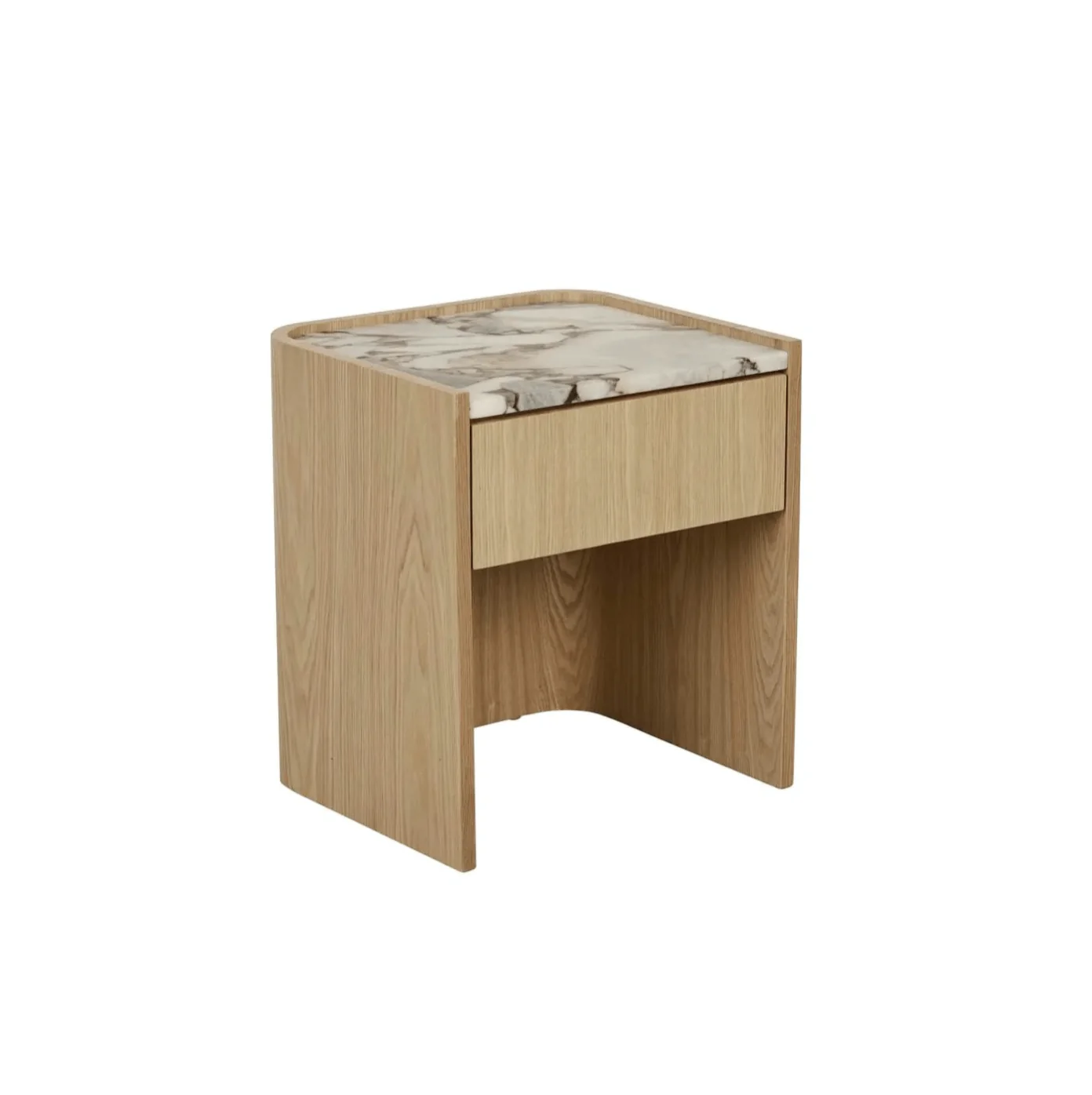 Modern Natural ash Marble Bedside Table for Bedroom