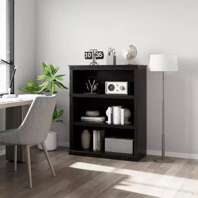 3Tier Farmhouse Bookcase, 67.4 Tall Book Shelf with Storage, Wooden Bookshelves 5 Shelf Display Shelves for Home Office