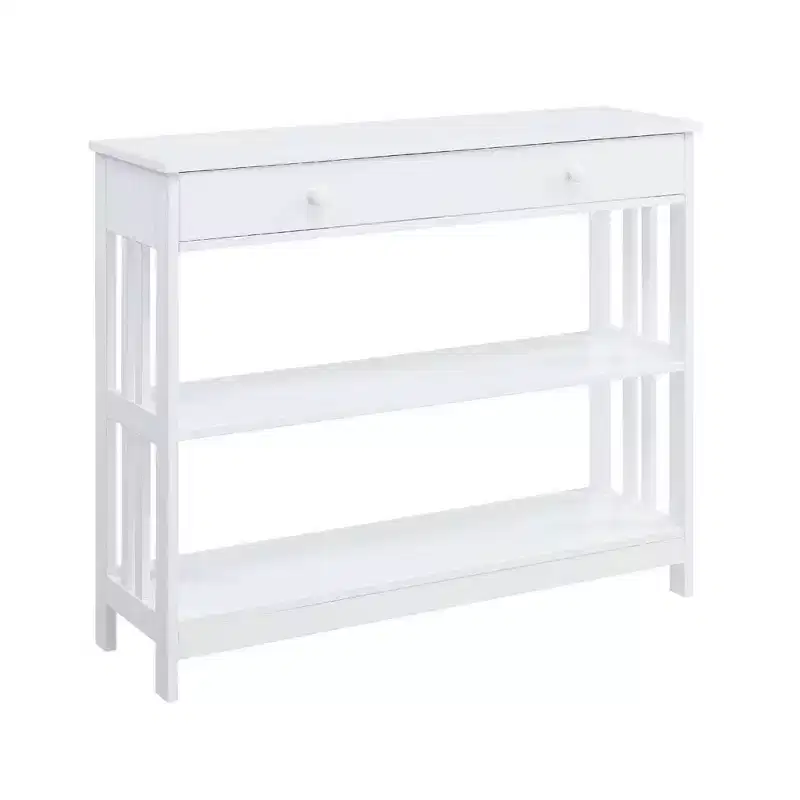 1 Drawer Console Table, White