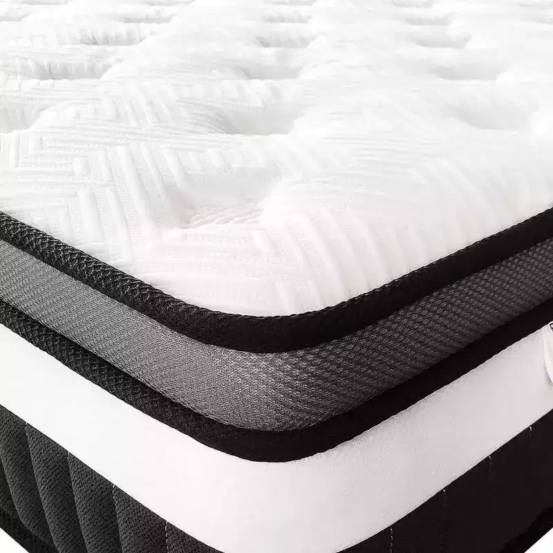 Mattress on Sale: 14 King Hybrid Mattress in a Box, Gel Memory Foam+Pocketed Coils, Cooling, Medium, Pressure Relief, Motion Isolation