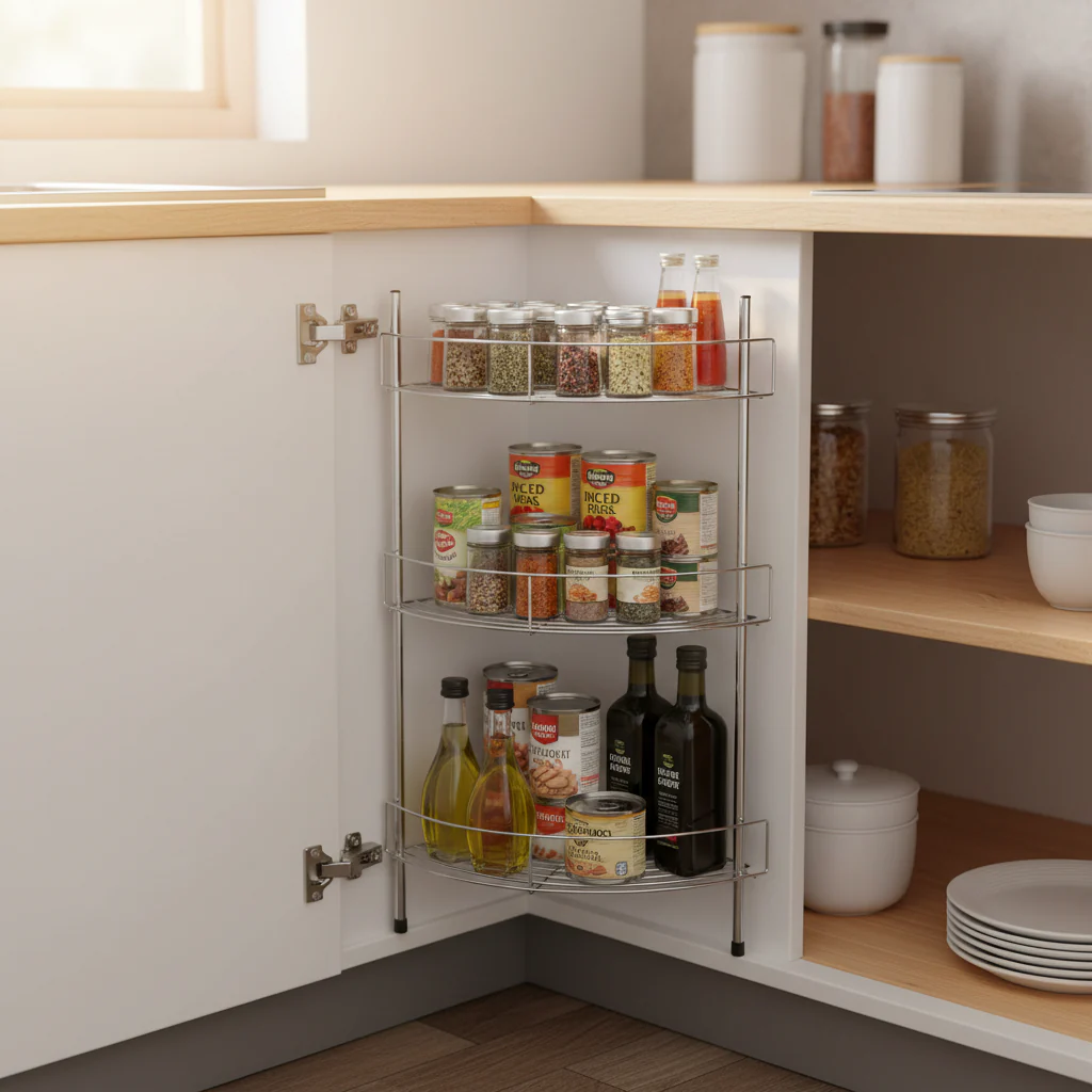 Metal 2-Shelf Bathroom Storage, No Tools Assembly