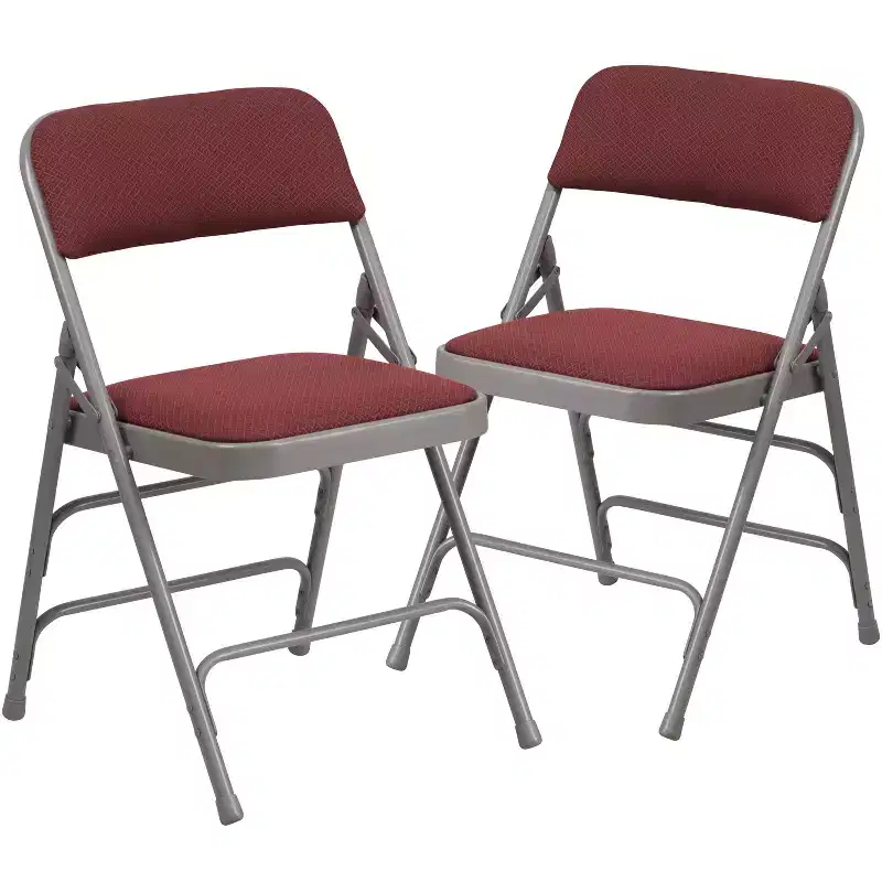 2-Pack Home & Office Party Events Fabric Padded Metal Folding Chair