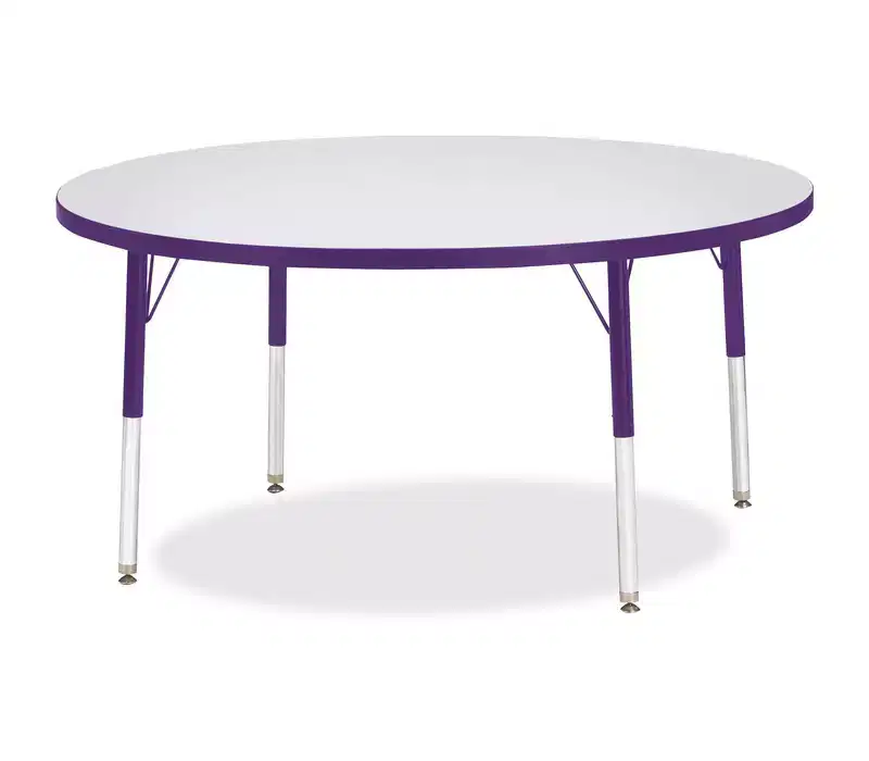 Jonti-Craft Berries Elementary Height Color Edge Round Table 48 x 48 in Purple