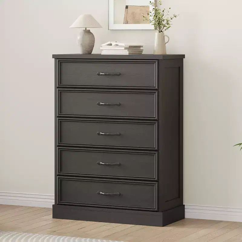 5 Drawer Dresser for Bedroom, Chest of Drawers, Closet Dresser Storage Cabinet Organizer for Bedroom, Living Room, Hallway & Office